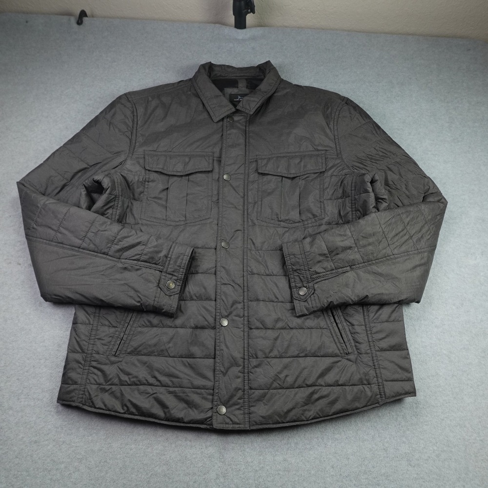 Marc Anthony Jacket Mens XL Gray Puffer Slim Fit Casual Quilted Coat